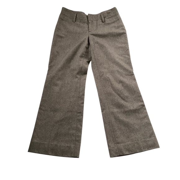 Banana Republic Jackson Fit Houndstooth Trouser Sz 6 Brown Wide Leg Preppy Work - Picture 1 of 10